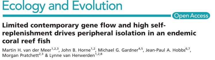 Limited contemporary gene flow and high selfreplenishment drives